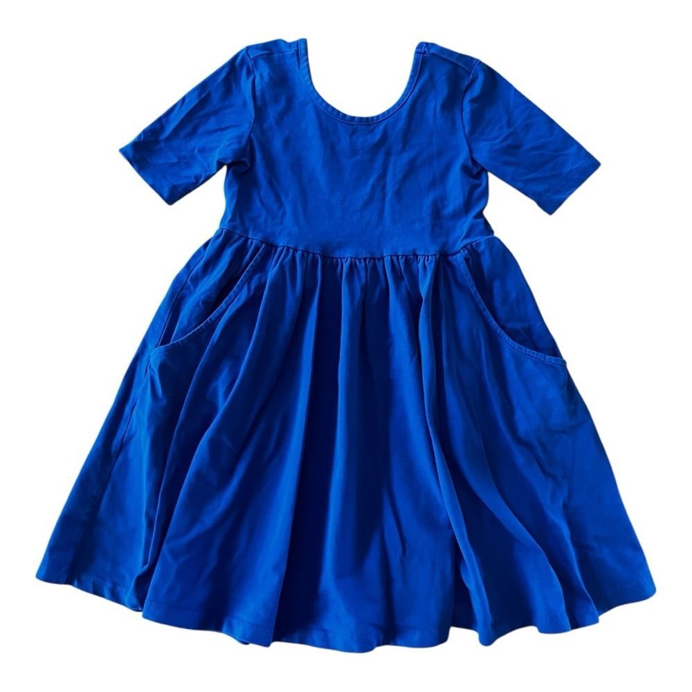 Hanna Andersson Girls’ Blue Twirl Dress – Size 110 (US 5)